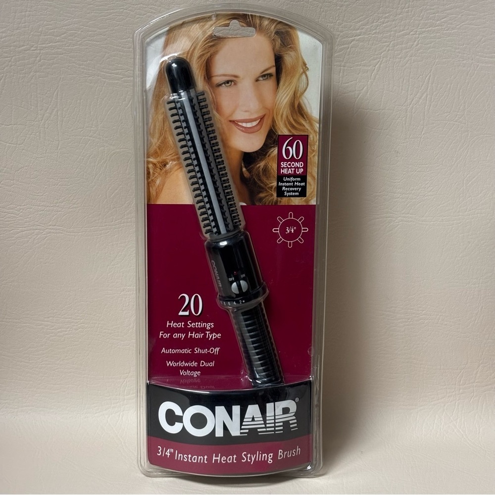 NEW Vintage Conair 3/4" Instant Heat Hair Styling Brush BC84XCS 20 Heat Settings